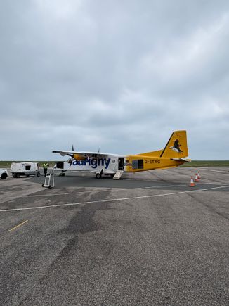 G-ETAC on the ramp at Alderney