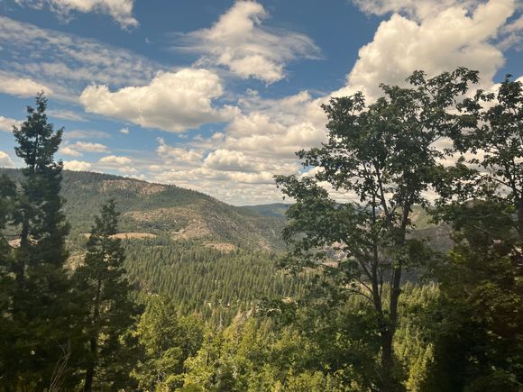 View from Amtrak’s California Zephyr riding into Truckee 
