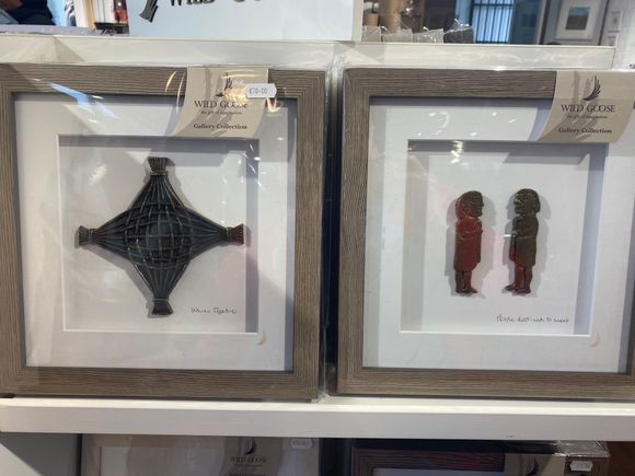 I absolutely love these two pieces. They are iron and the one on the left says “woven together” and the one on the right says “people destined to meet”. I didn’t think they would survive the trip. €70 each. 