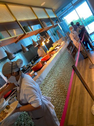 Breakfast. Buffet and they serve it for you two separate lines. 