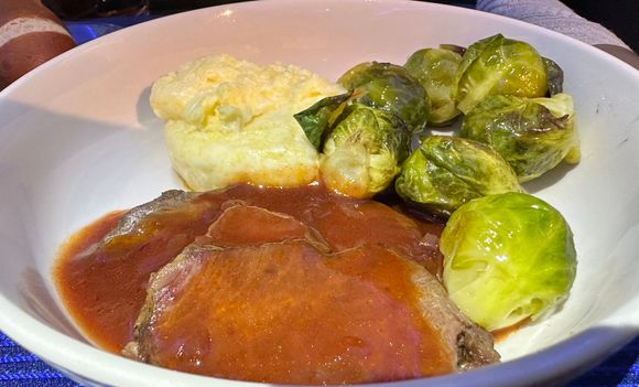 Beef cheek was very tender and the sprouts were surprisingly fresh.