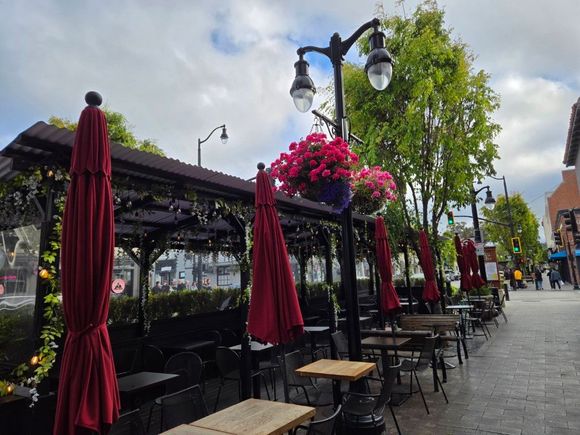 Crepevine is a casual spot for sandwiches, salads and crepes offering outdoor seating.