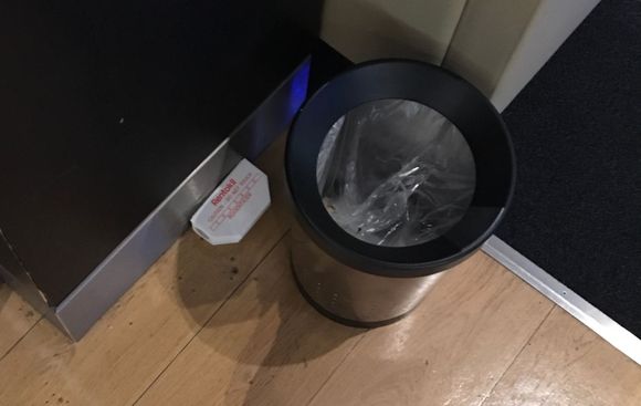 Noticed this tucked behind a bin in Galleries First. Are Mickey and Minnie in residence?