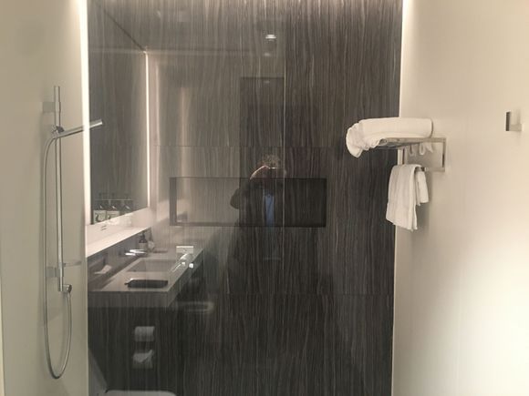 One of the best shower suites that I have experienced.  Each suite has bathroom facilities too. 
