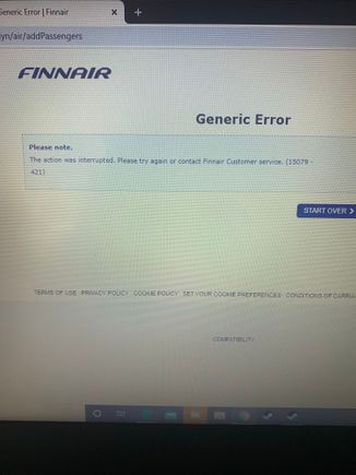 Yes AY website. This is error message. Guess it will be a call to AY !!!! 