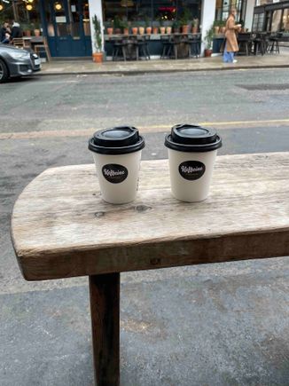 My favorite coffee in London. Kaffiene, an Australian coffee joint! So smooth.