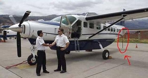 My regular is a Cessna caravan- not sure if it can be considered stretched but has the same problem. Pilot places a tail stand before we’re allowed off 