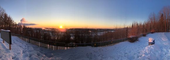 A panoramic of Fairbanks and the Tanana Valley taken from the UAF campus at 11:29 AM. 