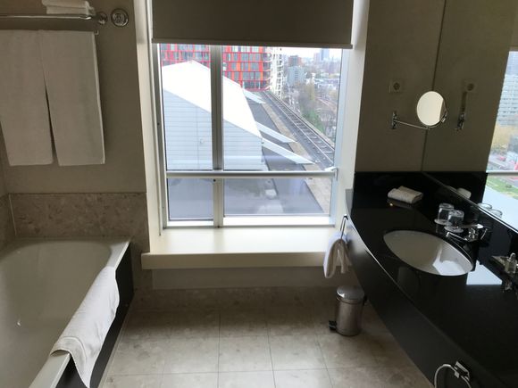 Bathroom has a window to show off if you like