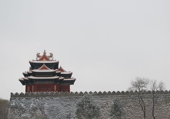 Northwest corner of Imperial Palace. Beijing, January 2011.