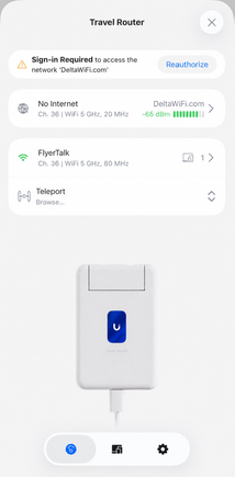 UniFi login via UI app. 