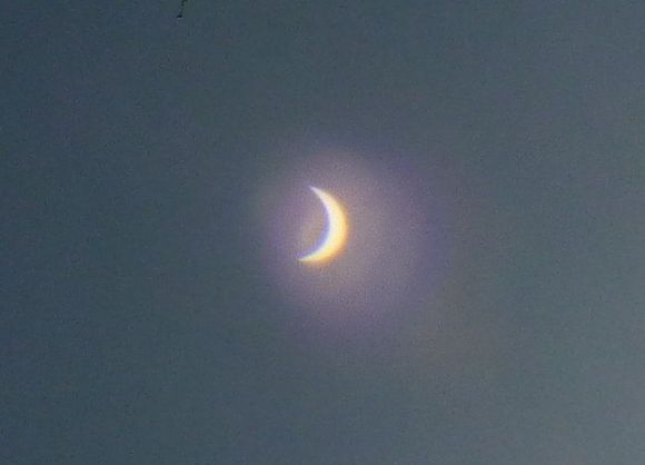 But, for some reason (reflection in the lens?) on this one a piece of it came out like the actual view, only horizontally inverted.
