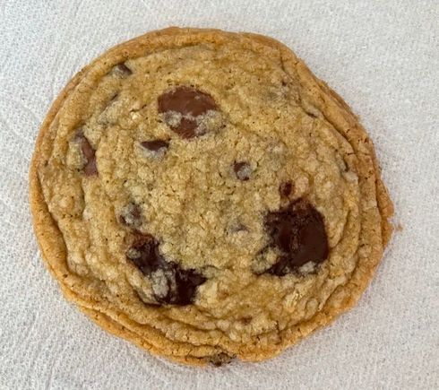 You inspired me to bake a couple of Giant Crinkled Chocolate Chip Cookies. (I keep the dough frozen so we don’t eat them all in one sitting.) They’re fun to bake because you bang the cookie sheet  2 or 3  times during baking to get the effect. 