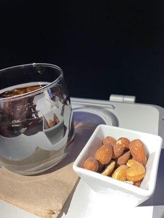 Coca Cola with Warmed Nuts. 