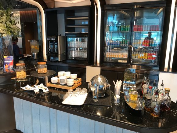 Buffet counter right of main entrance