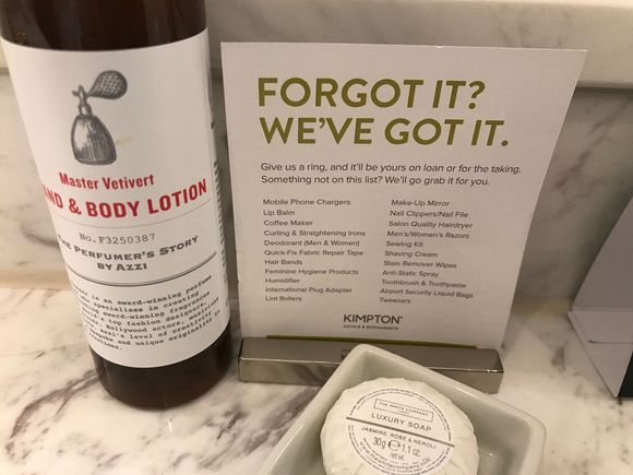 Amenities list