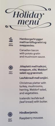 Lunch menu  HEL-KEF