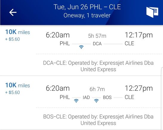 Flight Selection Screen