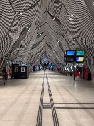 Montpellier train station looks like a cathedral