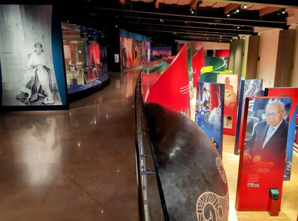 Galleries on the interior of the FAM First Americans Museum 