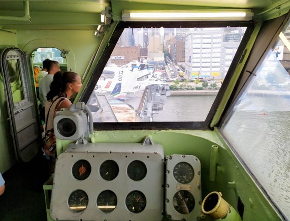 A clear view from the bridge of the USS Intrepid 