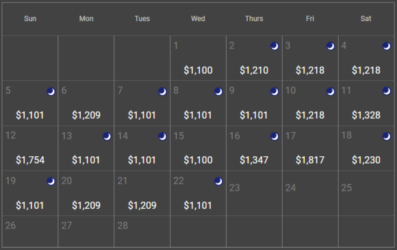calendar results