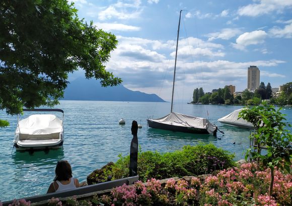 On the shore of Lac Léman à Montreux 