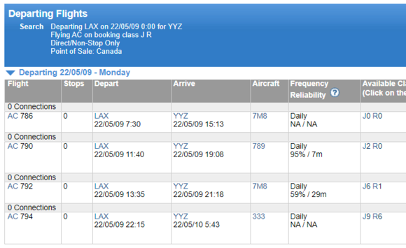 The J is the business class seats on each flight. R are seats that can be upgraded. The 13:35 looks pretty good.