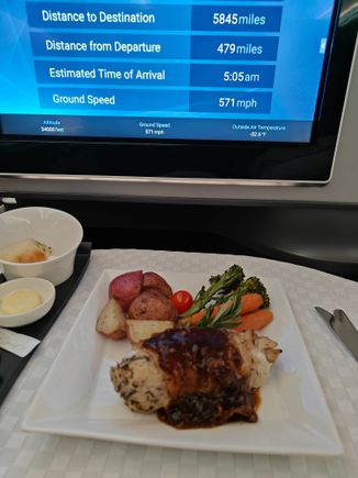 Cheese stuffed chicken (actual name was something fancier)