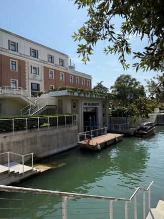 The boat entrance for private arrivals