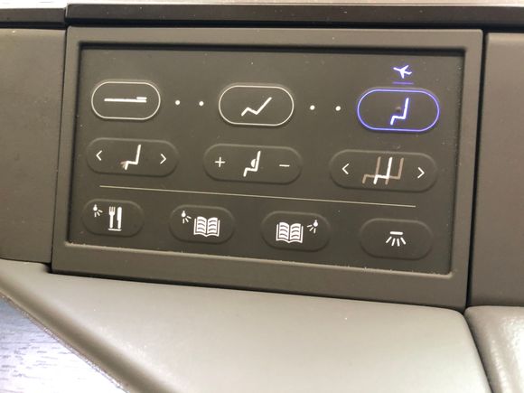 The seat console was pretty self-explanatory and I didn't need any guidance to use it. I had to use the right-center button to move myself closer to the tray table for the meals, tho