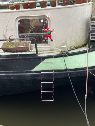 Santa trying to take over the boat