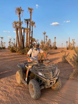 A dusty but fun desert quad bike experience at sunsert