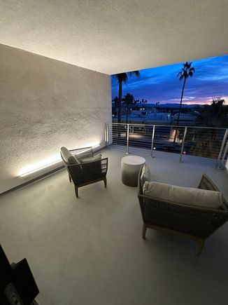 Terrace around sunrise.