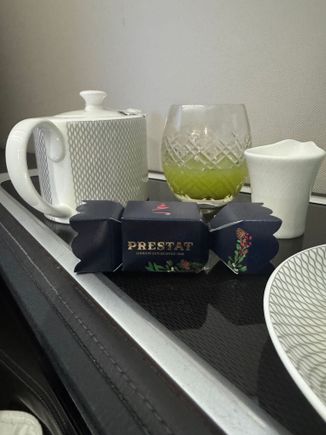 A pot of tea, a smoothie and chocolate to end! 