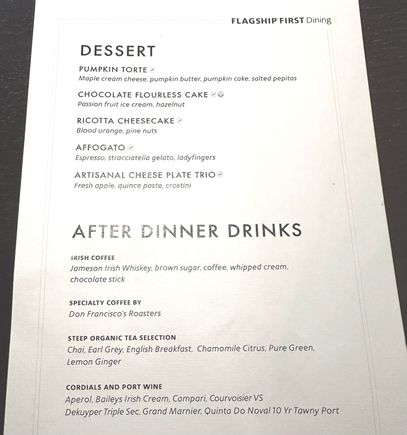 Dessert Menu