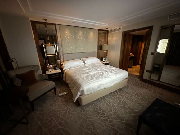 Bedroom leading to the dressing room and on to the bathroom. The dressing room was used far more than I thought it would be. It’s a great size and perfect for ironing, luggage and…dressing! 