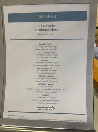 A la carte dining