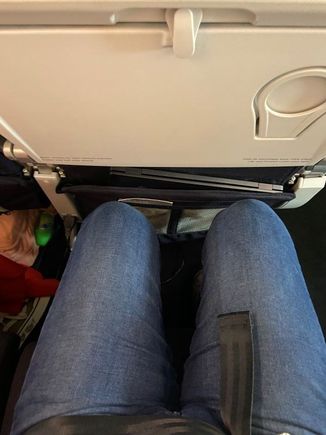 Just about enough room for my knees