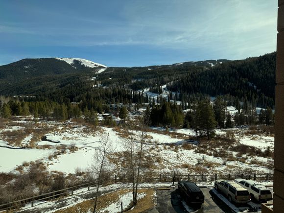 View from the room - a bit light on snow 