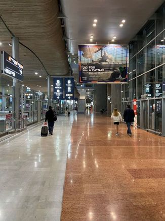 the walk to the escalator can seem quite long....