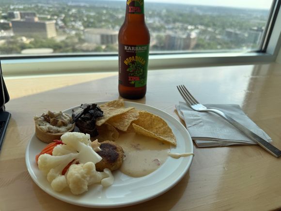 Evening snacks and local beer