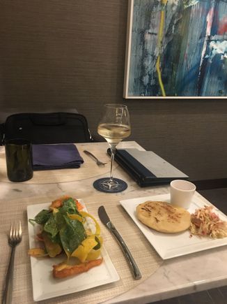 Fried Halloumi and Pupusa
