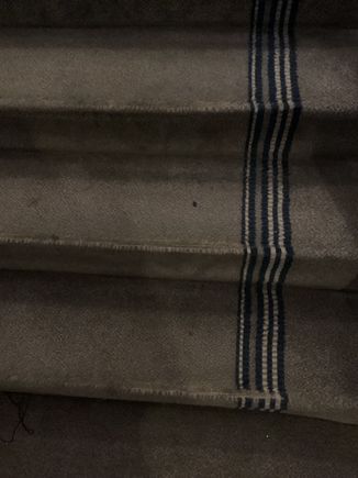 Worn out stair carpet