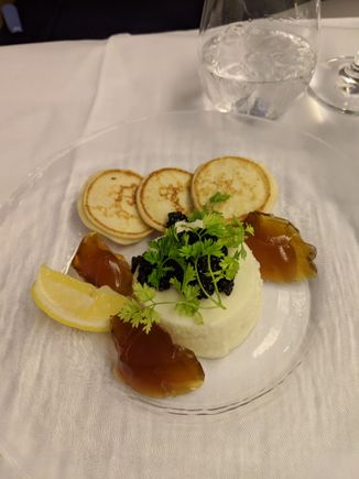 Cauliflower mousse with caviar