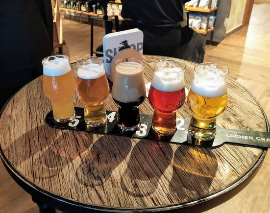 A beer tasting in the famous Appenzeller brewery across the river 