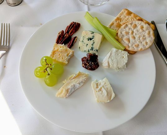 This was the cheese course and, although it doesn't look enormous, it was a challenge getting through it 