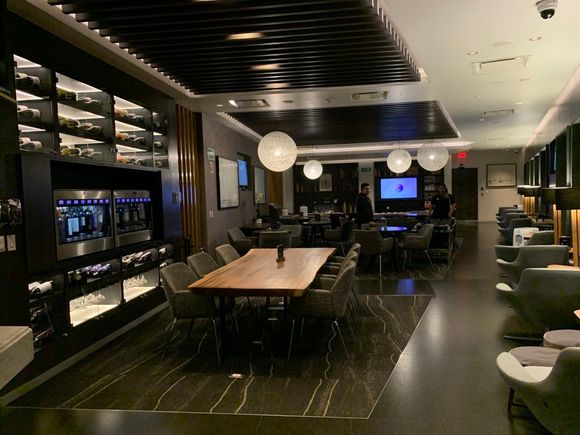 View of the Centurion member lounge from the bar