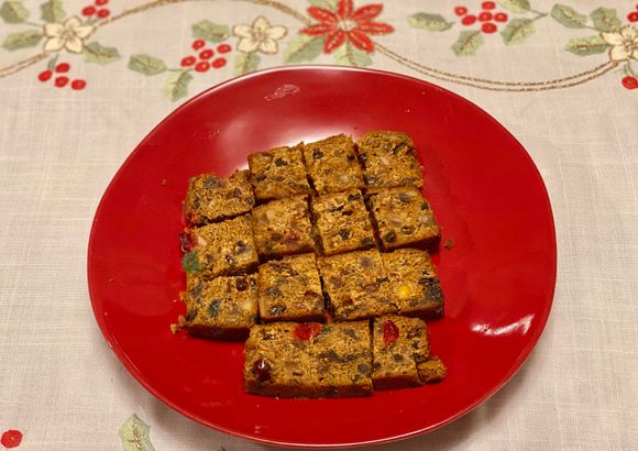 Home baked fruitcake by another friend 