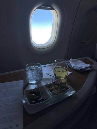 Olives and nuts. 